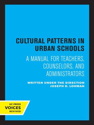 cover image of Cultural Patterns in Urban Schools
